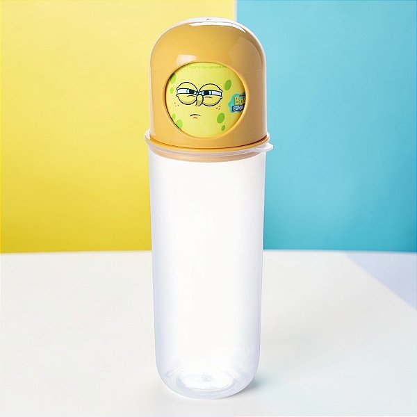 Porta Escovas Bob Esponja - 370ml - 1 unidade - Plasútil - Rizzo