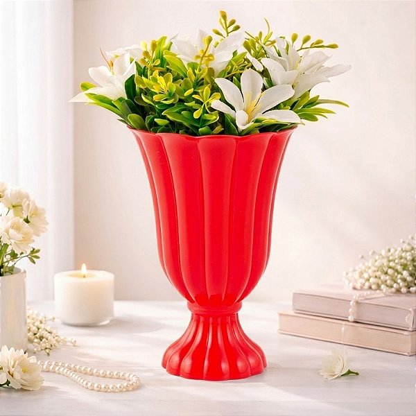 Vaso Decorativo - Slim - Vermelho- 17cm - 1 unidade - Rizzo
