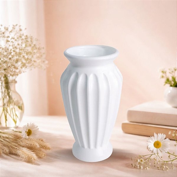 Vaso Decorativo - Imperial - Branco - 24cm - 1 unidade - Rizzo