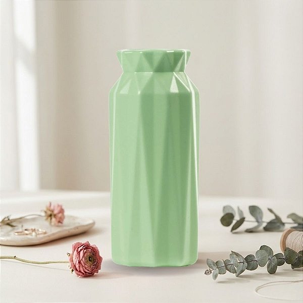 Vaso Decorativo - Glam - Verde Eucalipto - 15,5cm - 1 unidade - Rizzo
