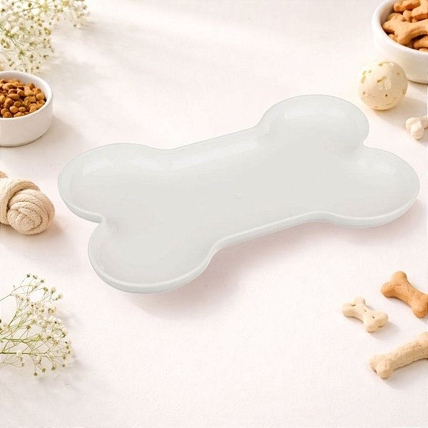 Bandeja Decorativa - Branca - Vermelha - 24cm - 1 unidade - Rizzo