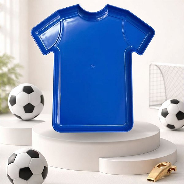 Bandeja Decorativa - Camisa de Futebol - Azul - 22,5cm - 1 unidade - Rizzo