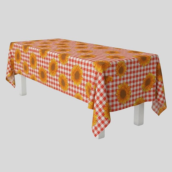 Tolha de Mesa em TNT - 1,40x2,20cm - Xadrez Girassol  - 1 unidade - Rizzo