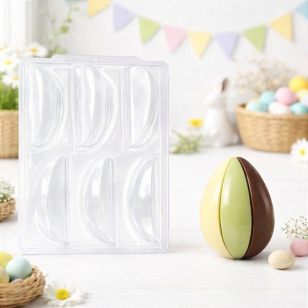 Forma de Acetato Especial Premium - Ovo Fatias 150g - Ref.EP016 - 1 unidade - Rizzo - Rizzo