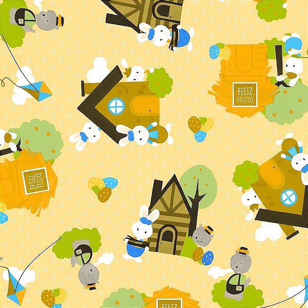 Folha para Ovos de Páscoa Poli Metalizado - Os Três Coelhinhos Ouro - 69x89cm - 25 unidades - Cromus - Rizzo