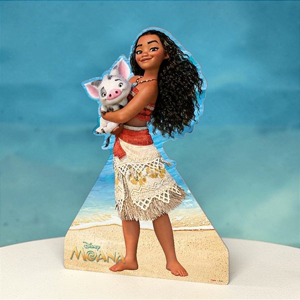 Decoração de Mesa - Moana e Puá - 30cm - Disney Original - 1 unidade - Regina - Rizzo