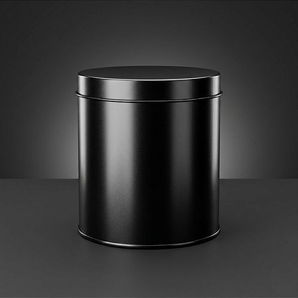 Lata de Metal Redonda - Preto - 10x10cm  - 1 unidade - Rizzo