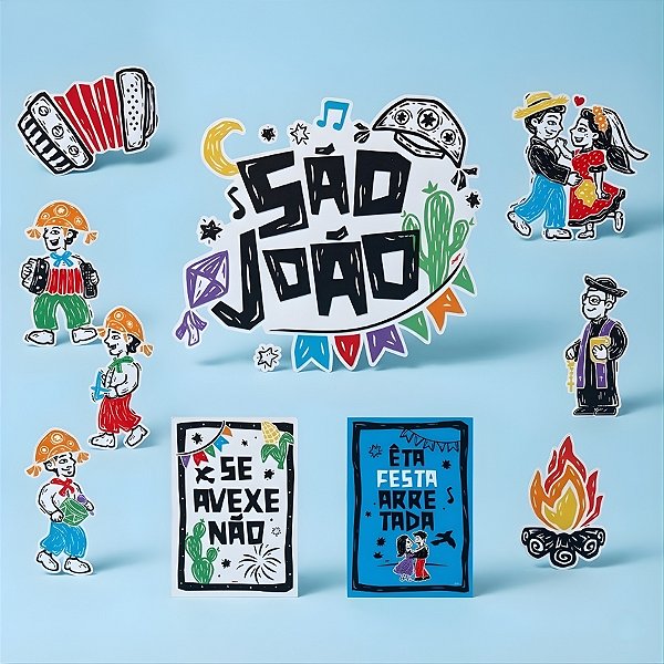 Kit Decorativo Arraiá - Cordel de São João - 46x43cm - 1 unidade - Regina - Rizzo