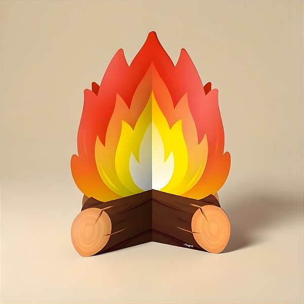 Decoração de Mesa Arraiá - Fogueira - 18,5x26x18,5cm - 1 unidade - Regina - Rizzo