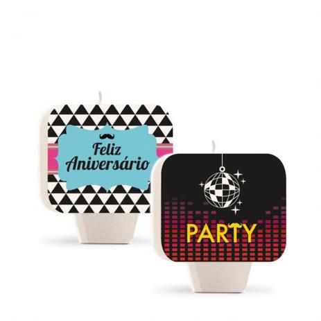 Vela Dupla Face Festa Keep Calm - Cromus - Rizzo Festas