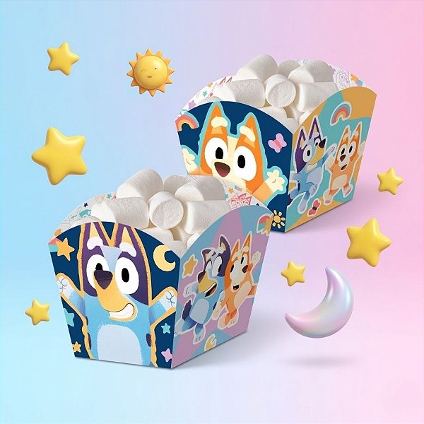 Cachepot Médio - Bluey - 8x8x9cm - 8 unidades - FestColor - Rizzo