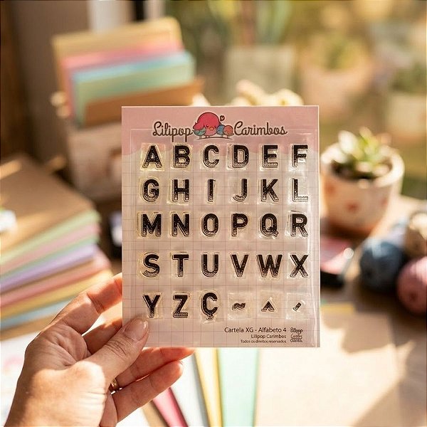 Cartela de Carimbos Mini - Alfabeto 4 - 1 unidade - Rizzo