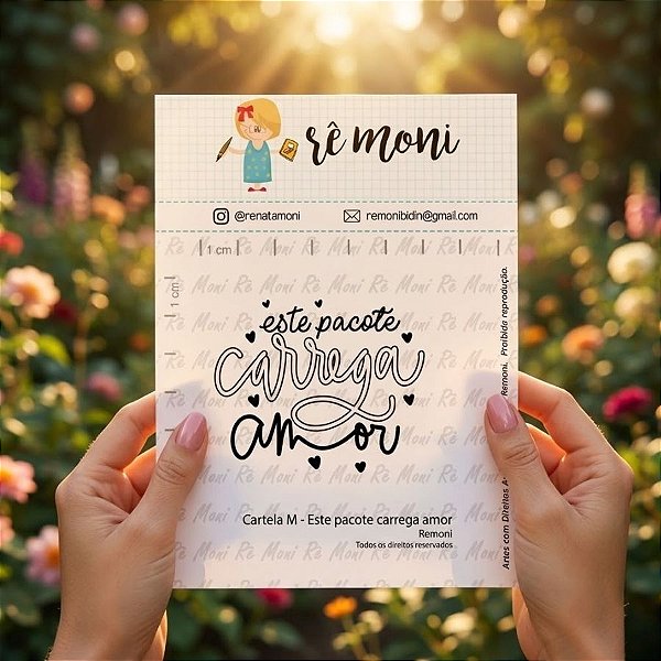 Cartela de Carimbos Mini - Este Pacote Carrega Amor - 1 unidade - Rizzo