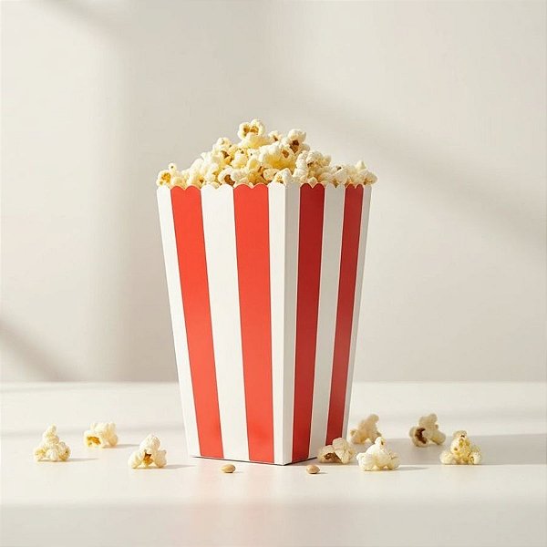 Caixa Para Pipoca - Vermelho - 11,5cm - 10 unidades - Rizzo