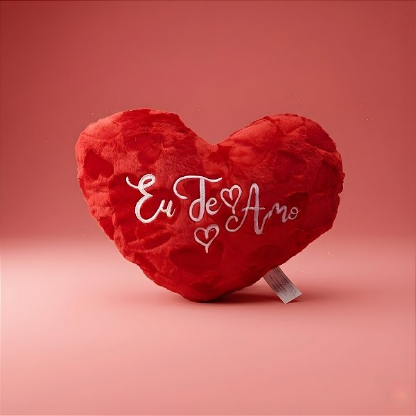 Coração de Pelúcia Eu Te Amo - Modelo 1 - 38x30x10cm - 1 unidade - Rizzo