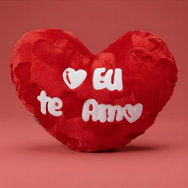 Coração de Pelúcia Eu Te Amo - Modelo 4 - 32x25x7cm - 1 unidade - Rizzo