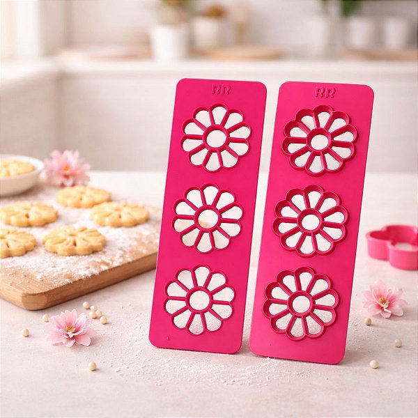 Régua Cortador Flor Margarida - Ref. 1633- 4cm - 1 unidade - RR Cortadores - Rizzo