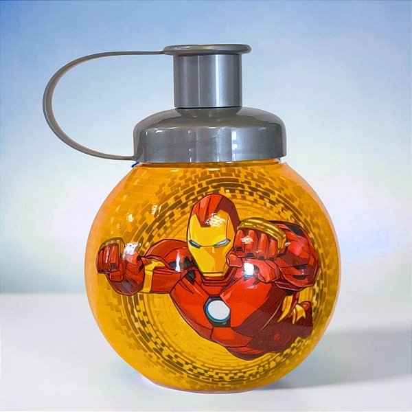 Garrafa Squeeze Bola Homem de Ferro - Vingadores - 250ml - 1 unidade - Disney Original - Rizzo