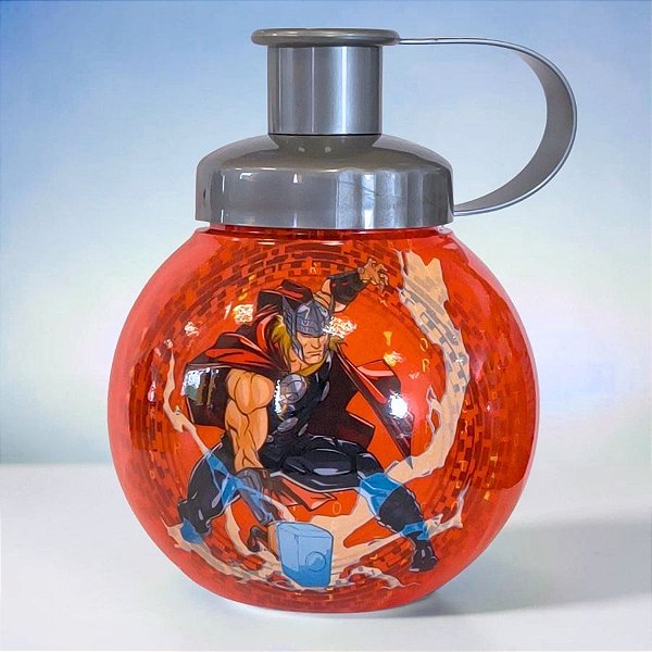 Garrafa Squeeze Bola Thor - Vingadores - 250ml - 1 unidade - Disney Original - Rizzo