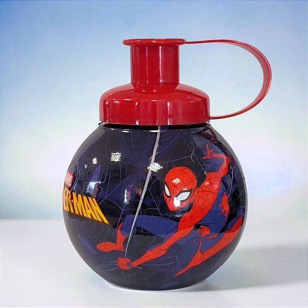 Garrafa Squeeze Bola Homem Aranha - Modelo 4 - 250ml - 1 unidade - Disney Original - Rizzo