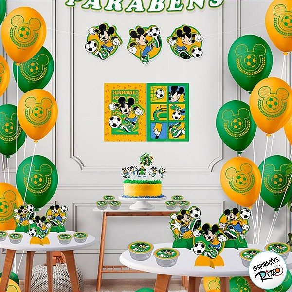 Kit Decorativo - Mickey Futebol - 22 Itens - Disney Original - 1 unidade - Regina - Rizzo