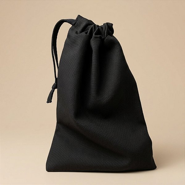 Saco de Algodão Preto - nº02 - 13x20cm - 5 unidades - Rizzo
