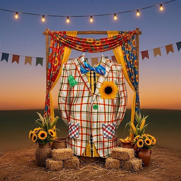 Painel para Foto Paletó de Festa Junina - 50cm - 1 unidade - Festa Maluca - Rizzo