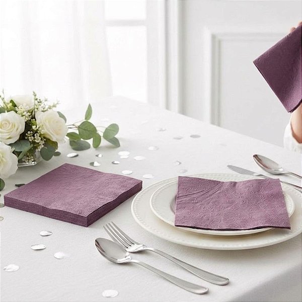 Guardanapo de Papel - Roxo - 33cm - 20 unidades - Silver Festas - Rizzo