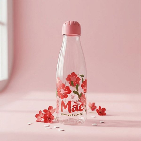 Garrafa Squeeze Pet Paris - Amor Que Acolhe - Transparente - 600mL - 1 unidade - Rizzo