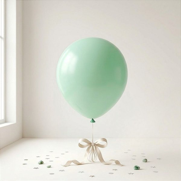 Balão de Festa Latéx Pastel Dusk - Verde Chá -  unidades - Sempertex - Rizzo