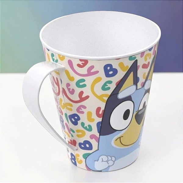 Caneca de Plástico Bluey - 360ml - 1 unidade - Plasútil - Rizzo