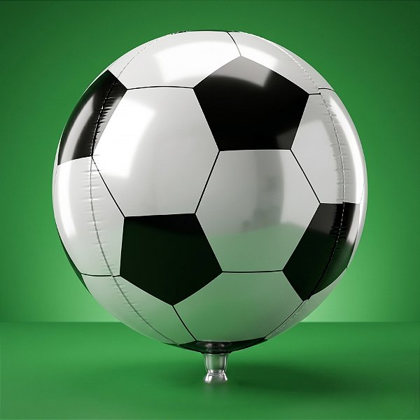 Balão de Festa 50" 125cm - Órbita 4D Bola de Futebol - 1 unidade - Partiu Festa - Rizzo