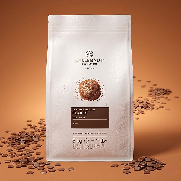 Chocolate Belga Callebaut - Flocos Pequenos Ao Leite - 5kg - 1 unidade - Callebaut - Rizzo