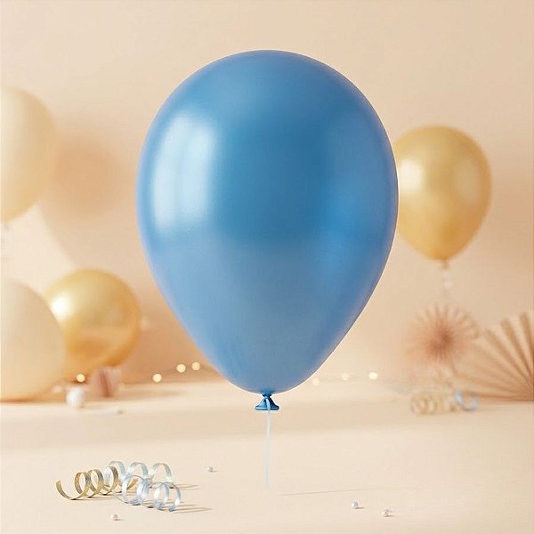 Balão de Festa 6,5" Basic - Azul  - 30 unidades - São Roque - Rizzo