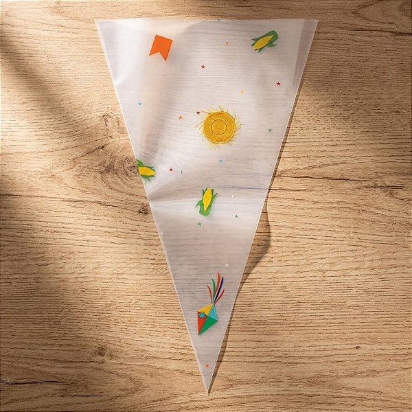 Cone Para Festa - Arraiá - 17,5x29,5cm - 50 unidades - Cromus - Rizzo