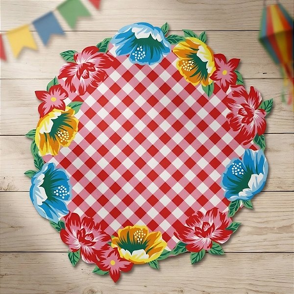 Sousplat Festa Junina - Xodó Floral - 34x34cm - 4 unidades - Cromus - Rizzo