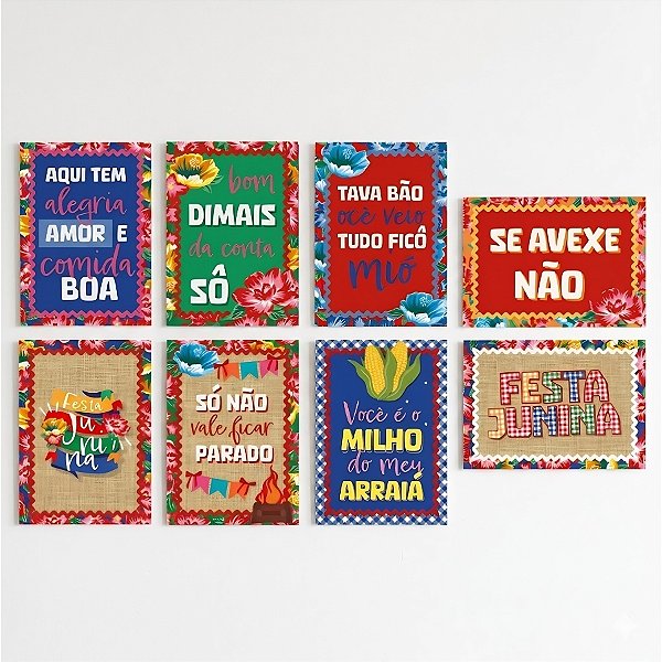 Cartaz Decorativo de Festa Junina - Xodó - 25x35cm - 8 unidades - Cromus - Rizzo