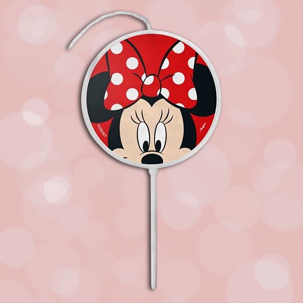 Vela Plana Adesivada Pick - Minnie Mouse - Disney Original - 1 unidade - Regina - Rizzo