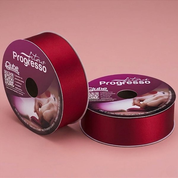 Fita de Cetim 38mm x 50m - Vermelho - CF009 Cor 209 - Rolo 50m - 1 unidade - Progresso - Rizzo
