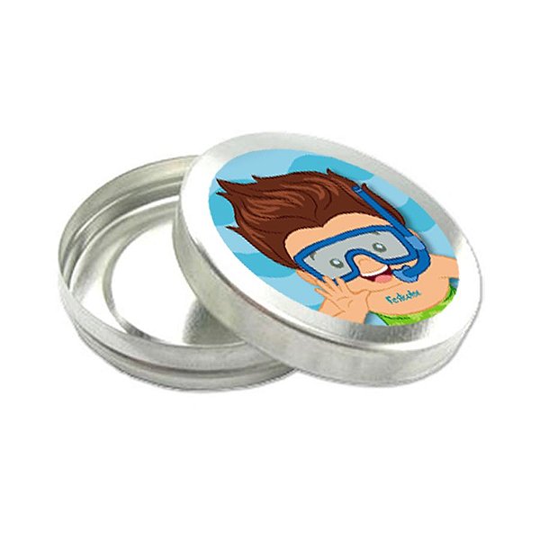 Latinha Metálica Lembrancinha Festa Fundo do Mar - 20 unidades - Rizzo Festas