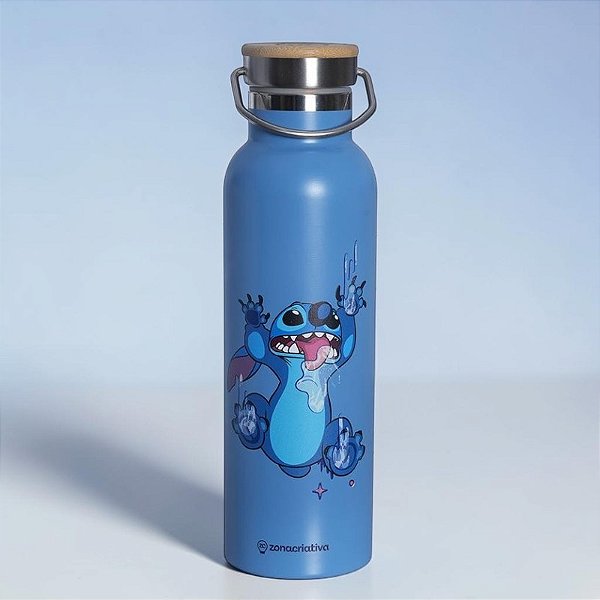 Garrafa Térmica Camp - Stitch - 600ml - Disney Original - 1 unidade - Zonacriativa - Rizzo