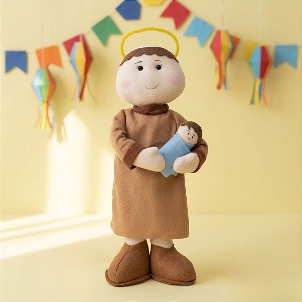 Boneco em Feltro - Santo Antônio - 40cm - 1 unidade - Cromus - Rizzo