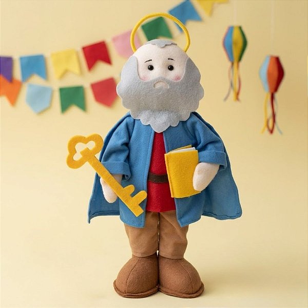 Boneco em Feltro - São Pedro - 40cm - 1 unidade - Cromus - Rizzo