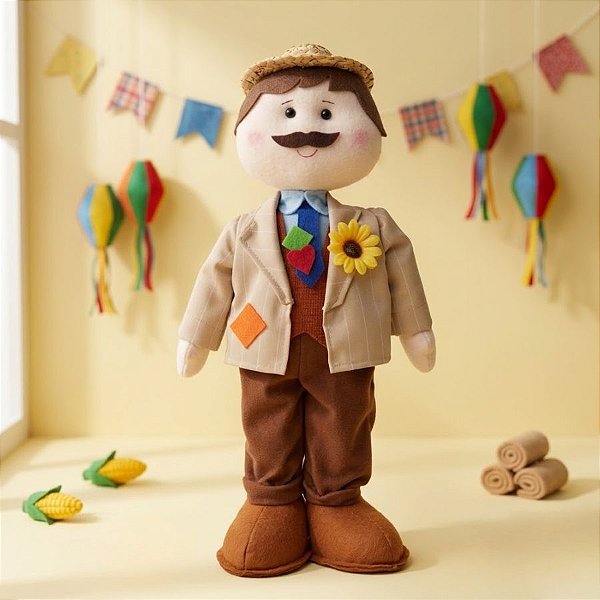 Boneco em Feltro - Noivo José - 40cm - 1 unidade - Cromus - Rizzo