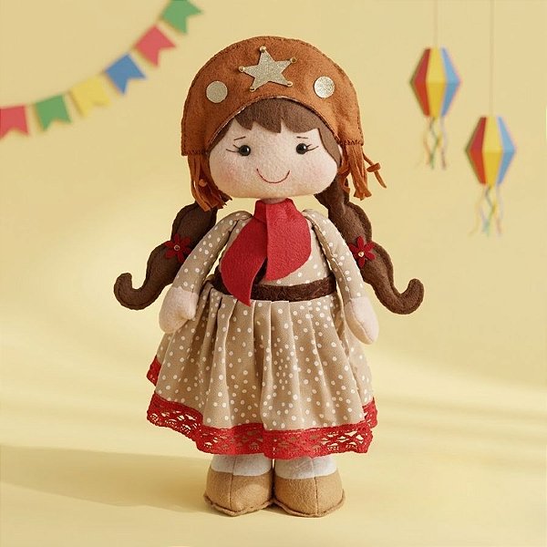 Boneca em Feltro - Maria Bonita - 40cm - 1 unidade - Cromus - Rizzo
