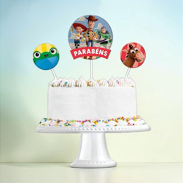 Topo de Bolo - Toy Story 5- Disney Original - 3 unidades - FestColor - Rizzo