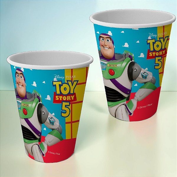 Copo de Papel - Toy Story 5 - 200ml - Disney Original - 8 unidades - FestColor - Rizzo