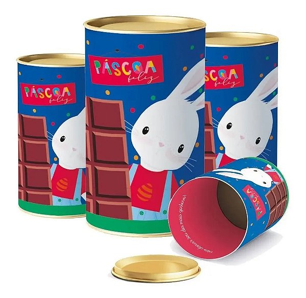 Lata Para Ovo De Páscoa Brilho De Páscoa Azul 1uni Cromus