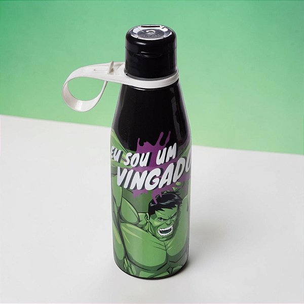Garrafa Abre Fácil - Hulk - 530ml - Disney Original - 1 unidade - Plasútil - Rizzo
