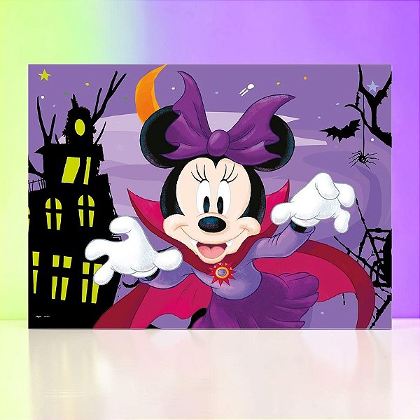 Painel Decorativo - Minnie Halloween - 66x48cm - Disney Original - 1 unidade - Regina - Rizzo